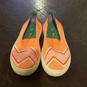 Girls Rothy Kid’s Sneakers Terry Melon Thunder Bolt Size Toddler 10 Never worn